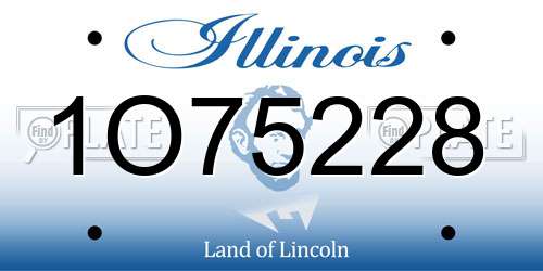 1O75228 Illinois License Plate