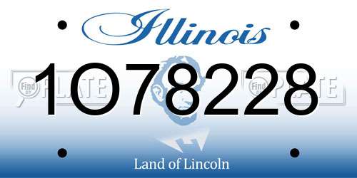 1O78228 Illinois License Plate
