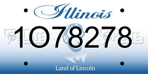 1O78278 Illinois License Plate