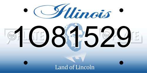 1O81529 Illinois License Plate