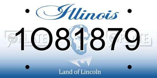 1O81879 Illinois License Plate