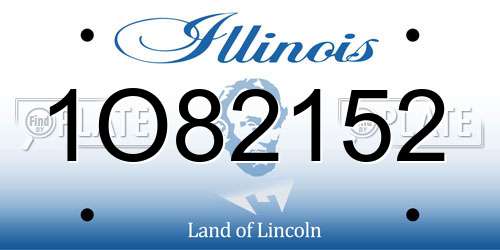 1O82152 Illinois License Plate