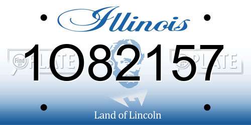 1O82157 Illinois License Plate