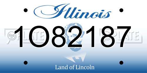 1O82187 Illinois License Plate