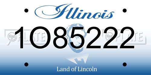 1O85222 Illinois License Plate
