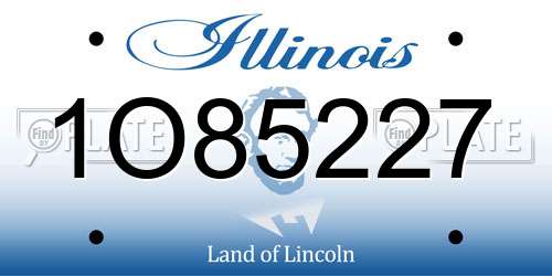 1O85227 Illinois License Plate