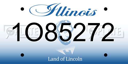 1O85272 Illinois License Plate