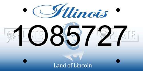1O85727 Illinois License Plate