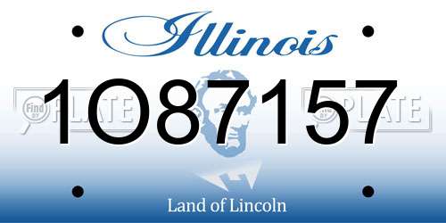1O87157 Illinois License Plate