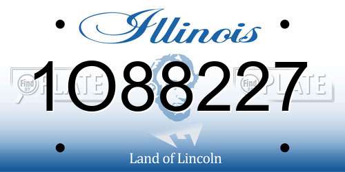 1O88227 Illinois License Plate
