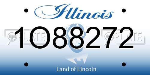 1O88272 Illinois License Plate