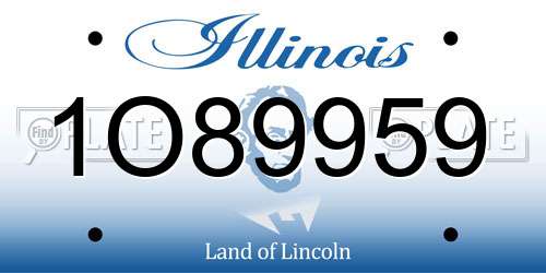 1O89959 Illinois License Plate