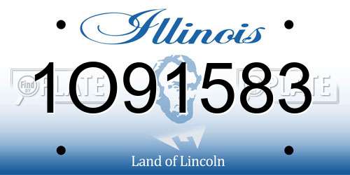 1O91583 Illinois License Plate
