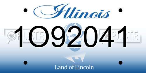 1O92041 Illinois License Plate