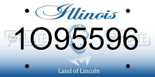 1O95596 Illinois License Plate