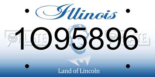 1O95896 Illinois License Plate