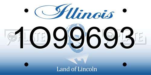 1O99693 Illinois License Plate