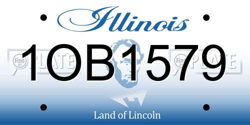 1OB1579 Illinois License Plate