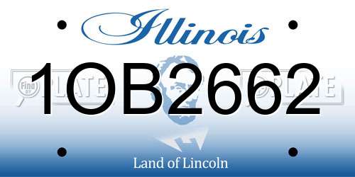 1OB2662 Illinois License Plate