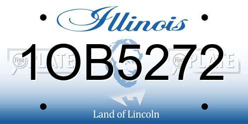 1OB5272 Illinois License Plate