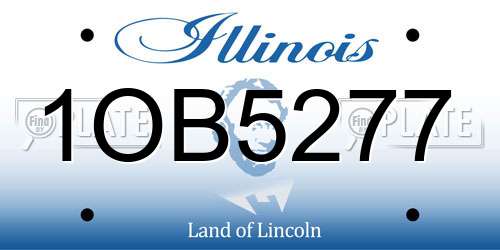 1OB5277 Illinois License Plate