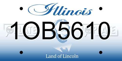 1OB5610 Illinois License Plate
