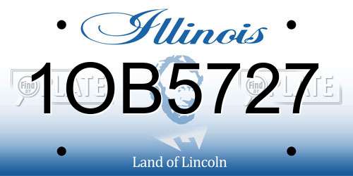 1OB5727 Illinois License Plate