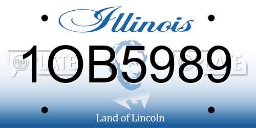 1OB5989 Illinois License Plate