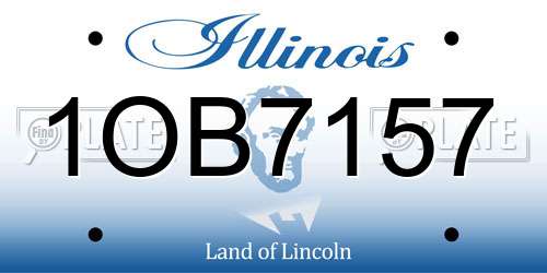 1OB7157 Illinois License Plate