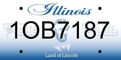 1OB7187 Illinois License Plate