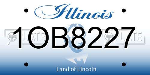 1OB8227 Illinois License Plate