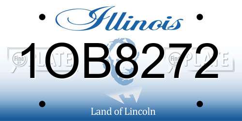 1OB8272 Illinois License Plate