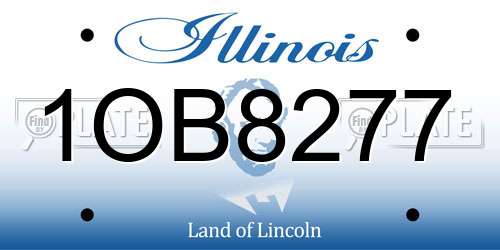 1OB8277 Illinois License Plate