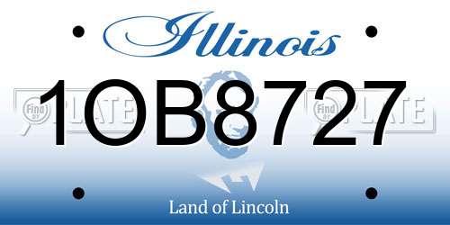 1OB8727 Illinois License Plate