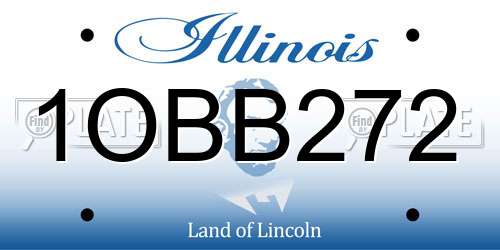 1OBB272 Illinois License Plate