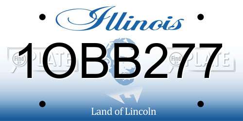 1OBB277 Illinois License Plate