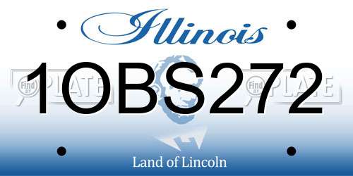 1OBS272 Illinois License Plate