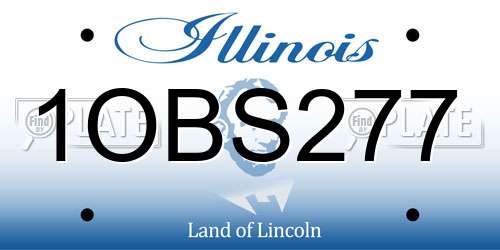 1OBS277 Illinois License Plate