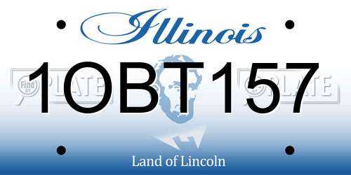 1OBT157 Illinois License Plate