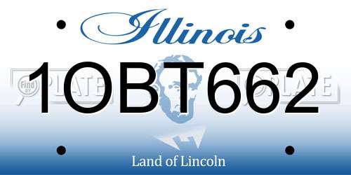 1OBT662 Illinois License Plate