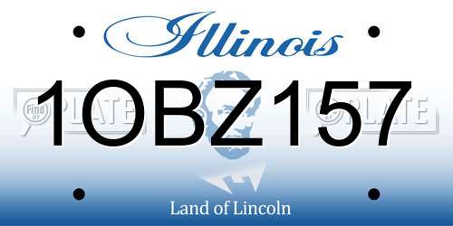 1OBZ157 Illinois License Plate