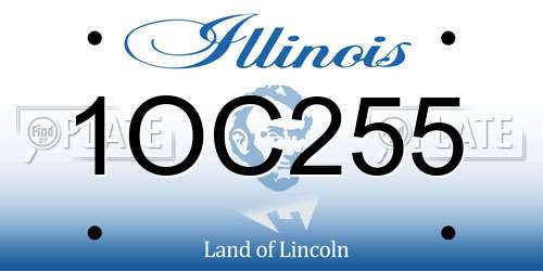 1OC255 Illinois License Plate
