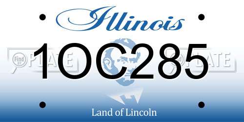 1OC285 Illinois License Plate