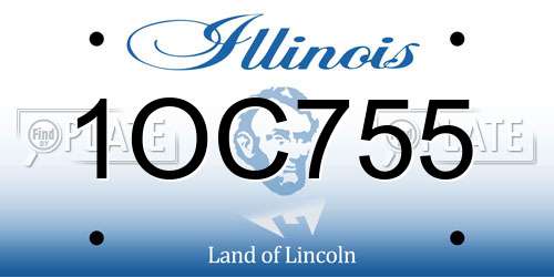1OC755 Illinois License Plate