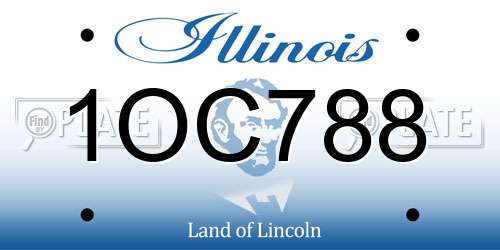 1OC788 Illinois License Plate