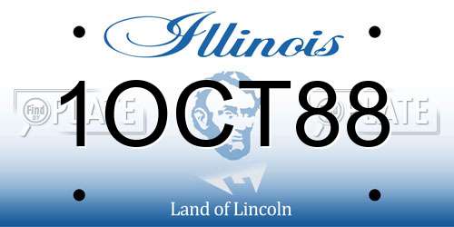1OCT88 Illinois License Plate