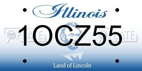 1OCZ55 Illinois License Plate