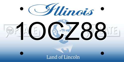 1OCZ88 Illinois License Plate
