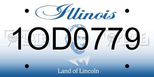 1OD0779 Illinois License Plate