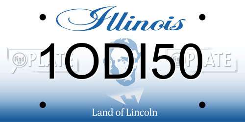 1ODI50 Illinois License Plate